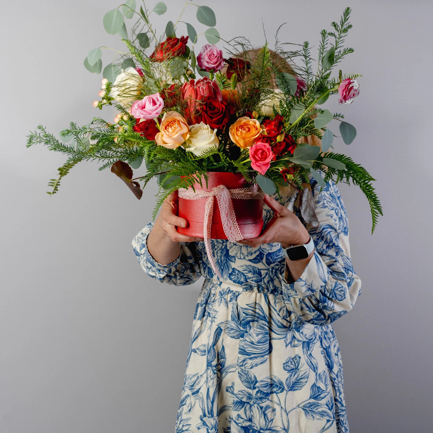 Arranjo Floral "Jardim Secreto na Caixa"