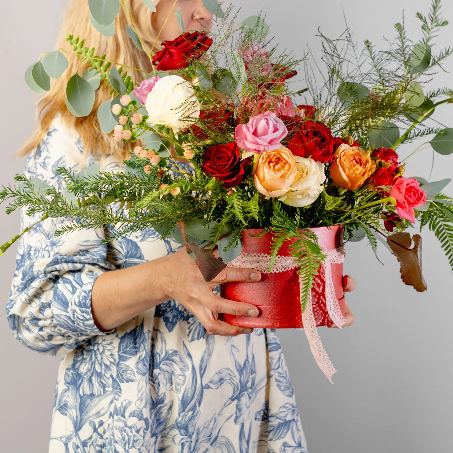 Arranjo Floral "Jardim Secreto na Caixa"