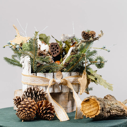 Arranjo Natal "Cesto de Encantos Invernais"