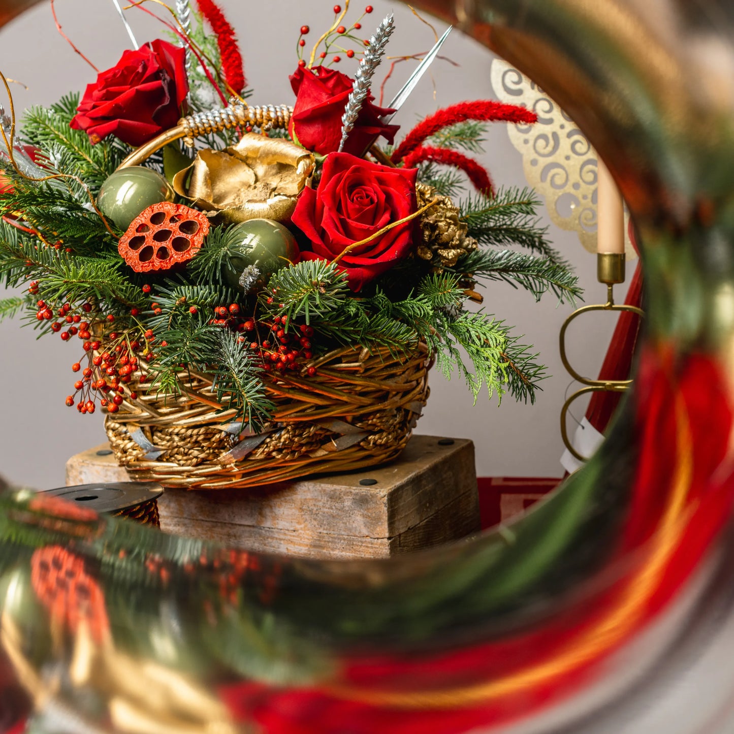 Arranjo Natal "Cesto Natalino"