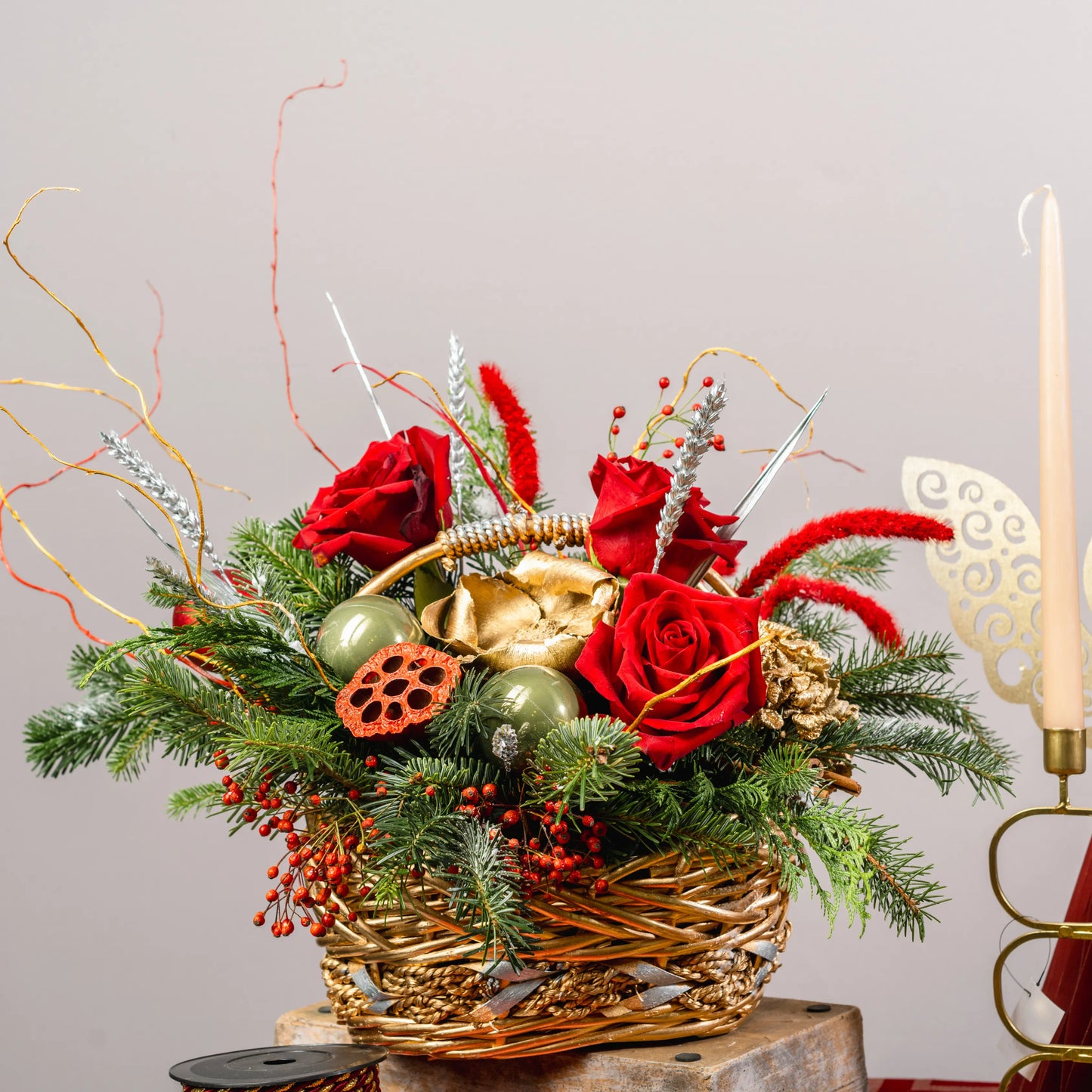 Arranjo Natal "Cesto Natalino"