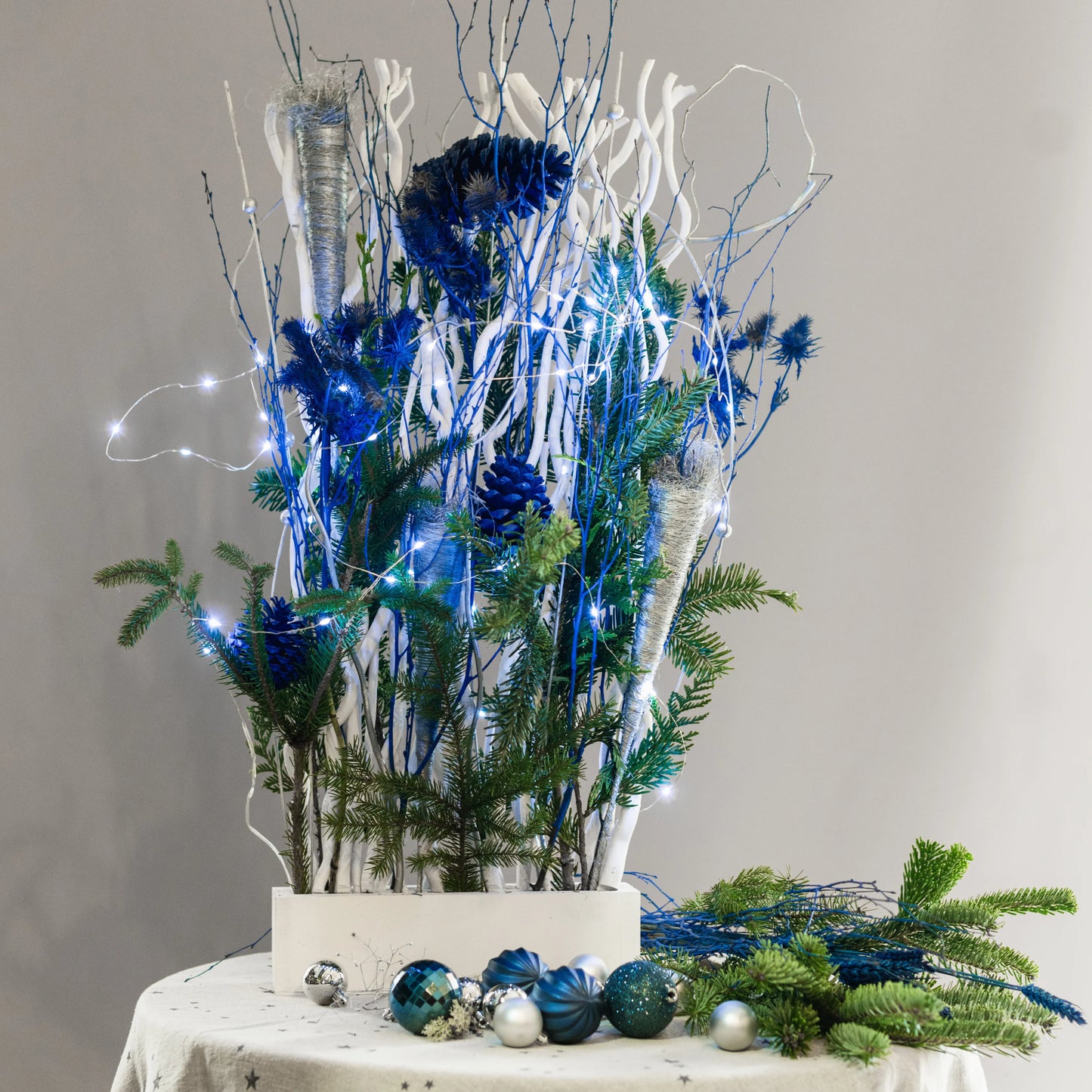 Arranjo Natal "Elegância Ártica"