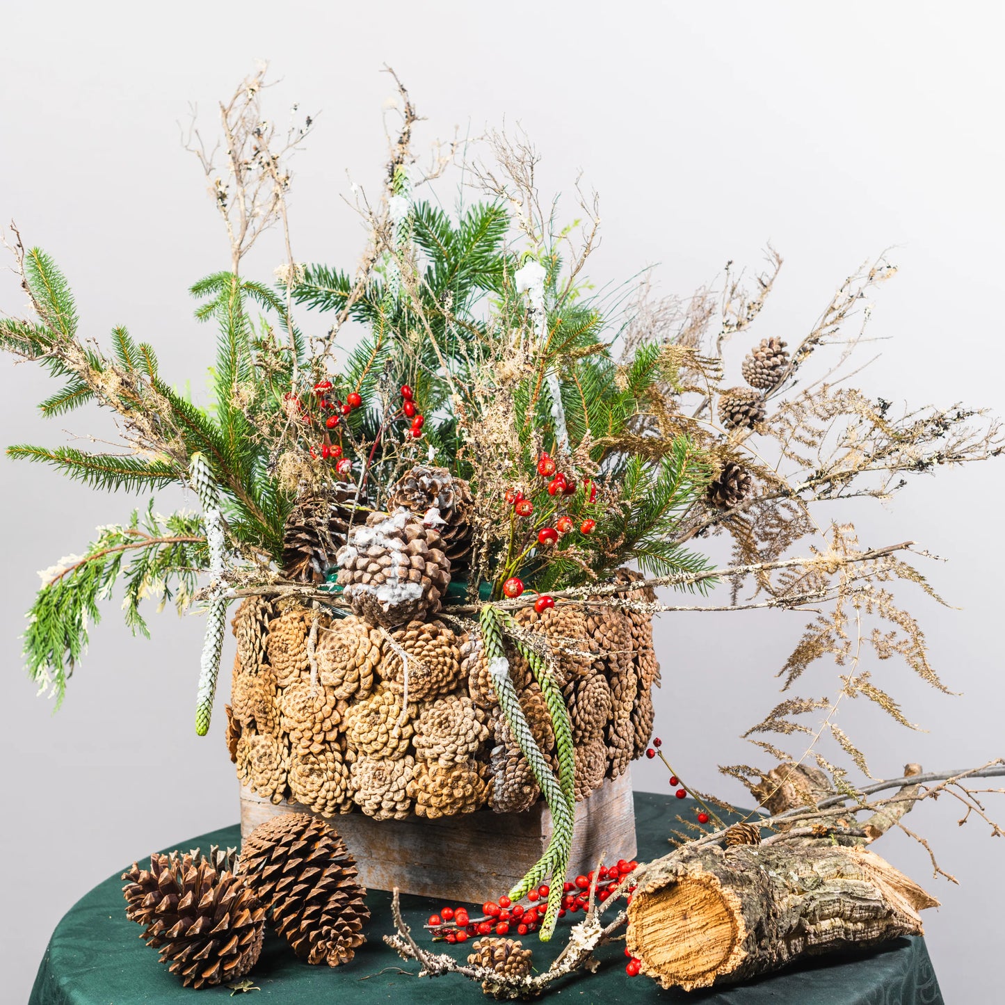 Arranjo Natal "Floresta Encantada do Inverno"