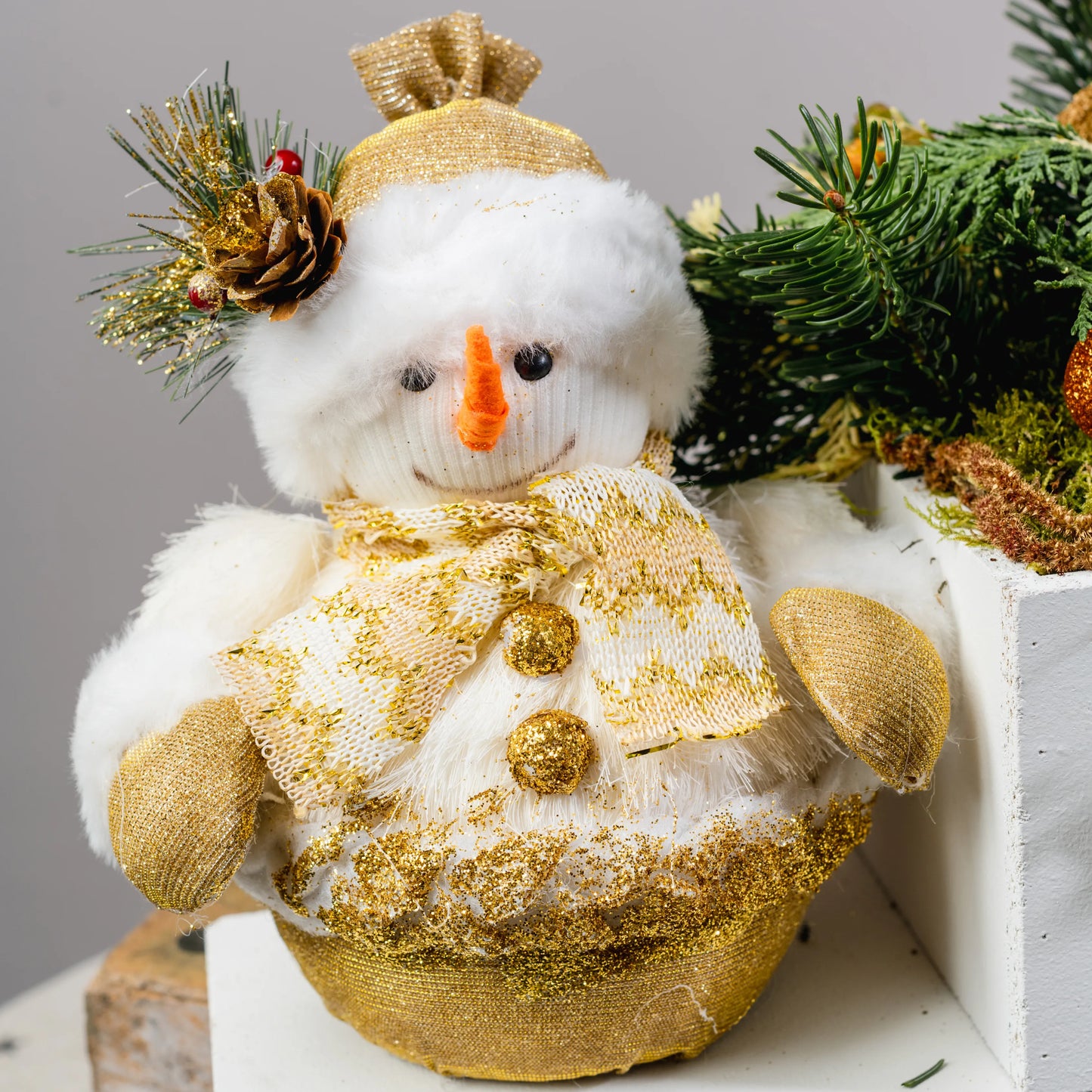 Arranjo Natal "O Boneco de Neve Guardião"