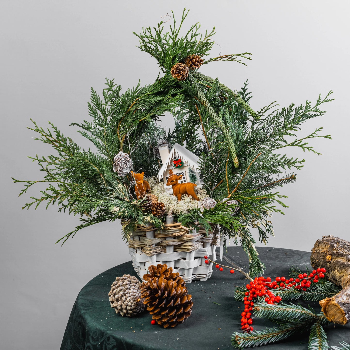 Arranjo Natal "Refúgio da Floresta Invernal"