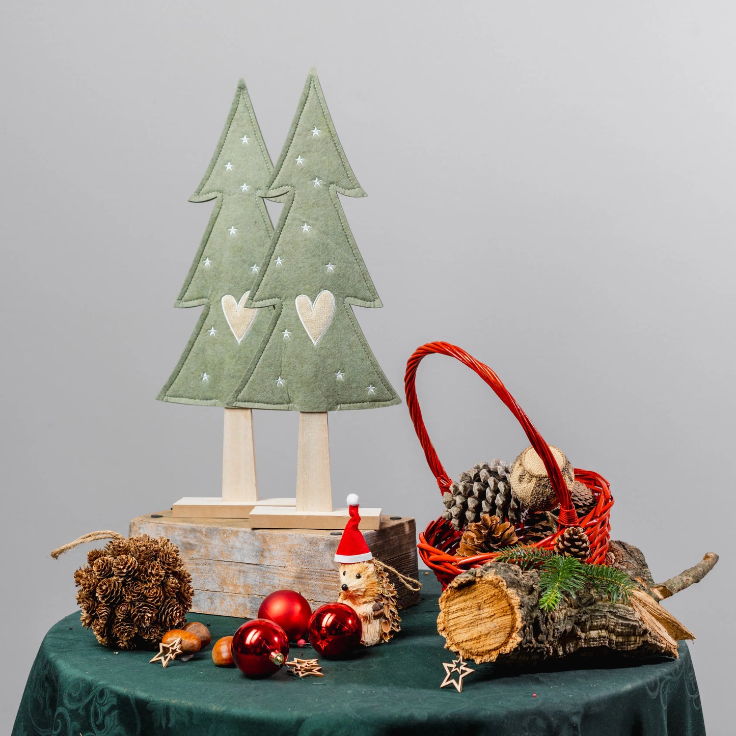 Árvore de Natal Eco de Feltro e Madeira