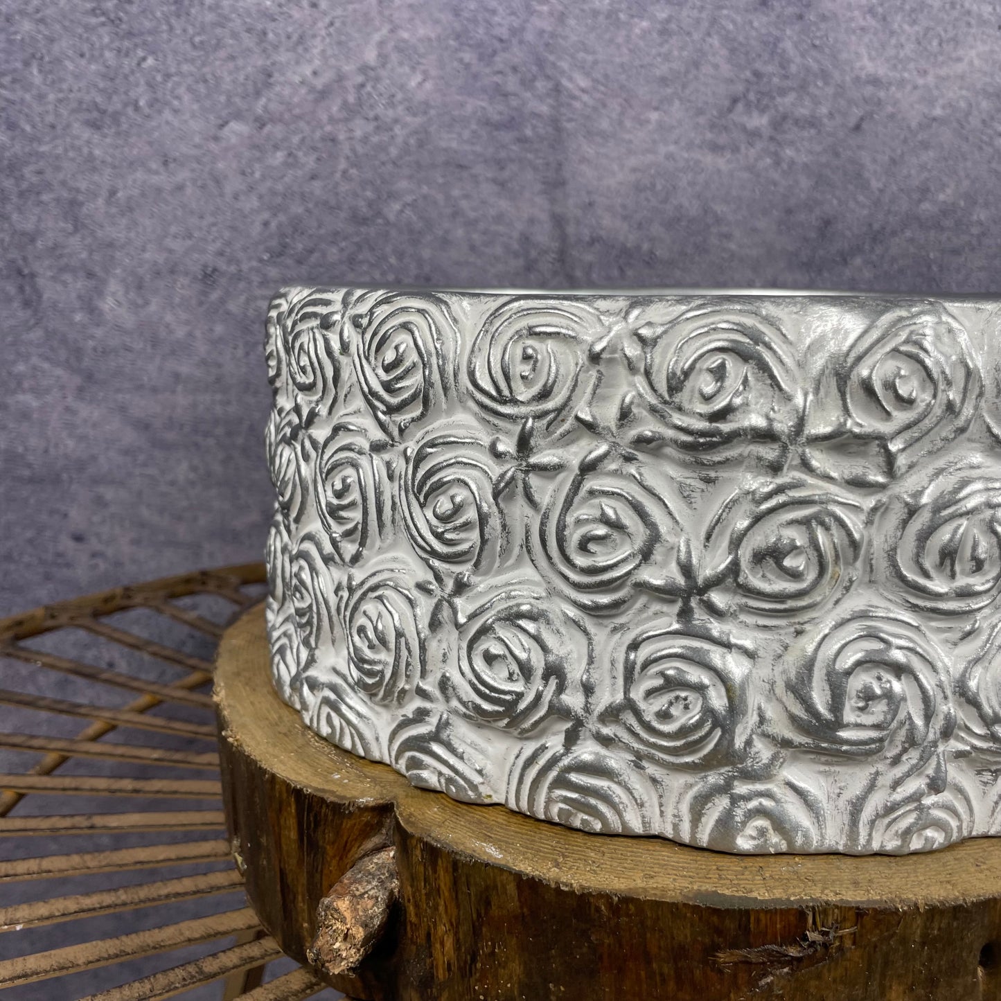 Taça Branca com Flores