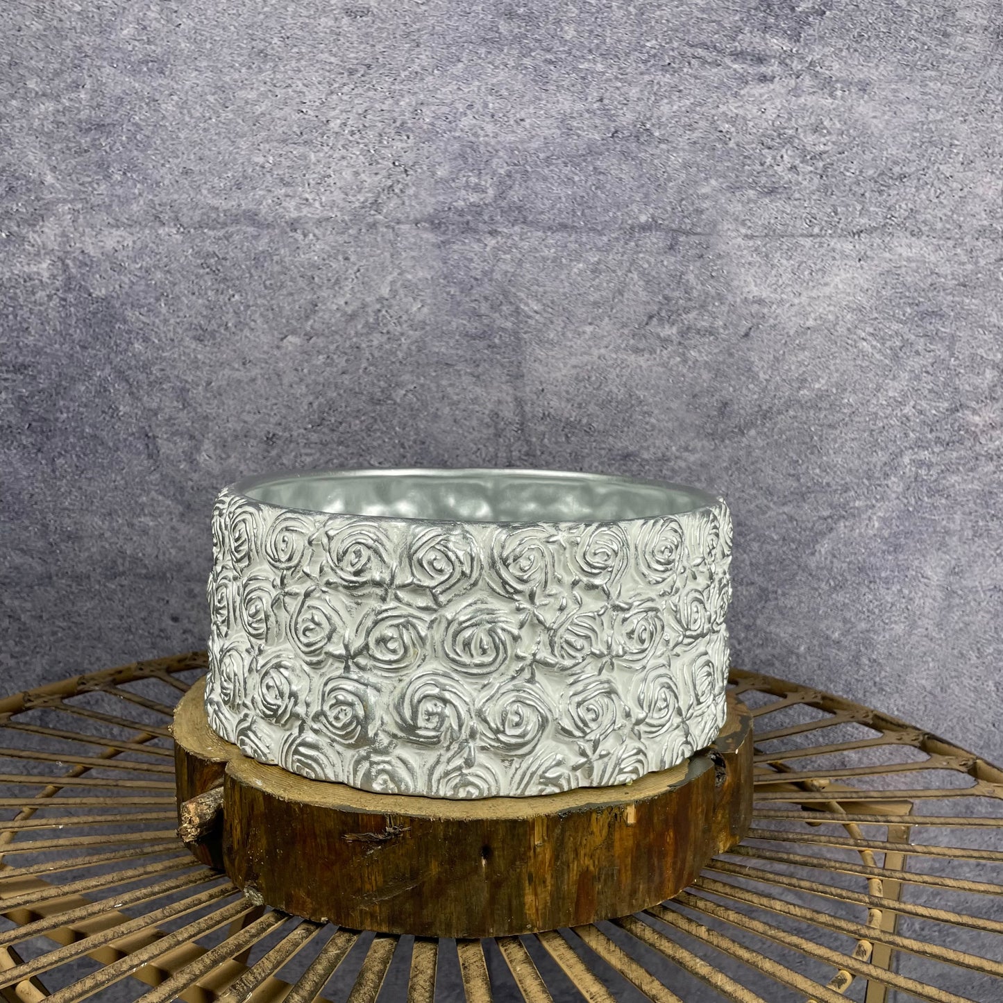 Taça Branca com Flores