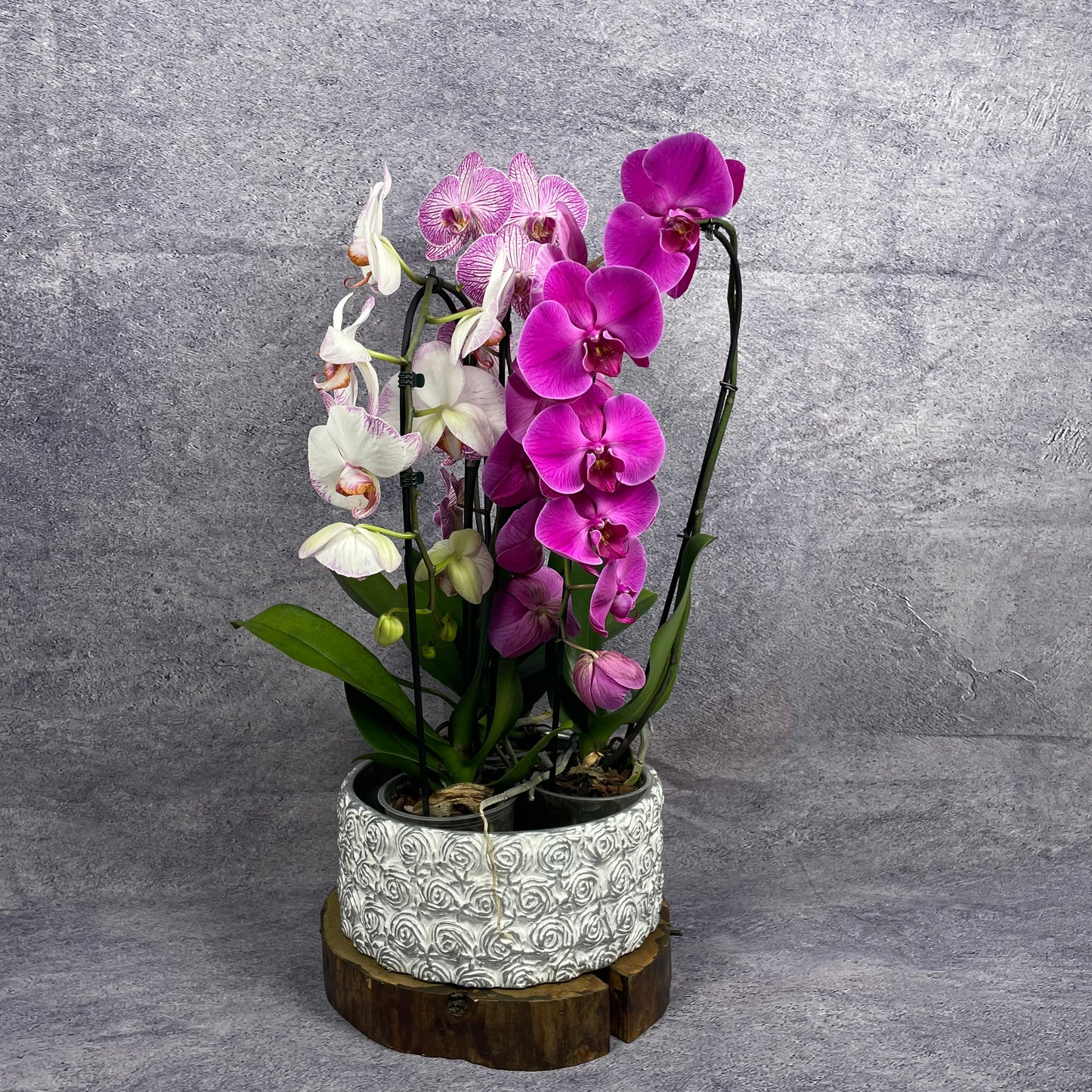 Taça Branca com Flores