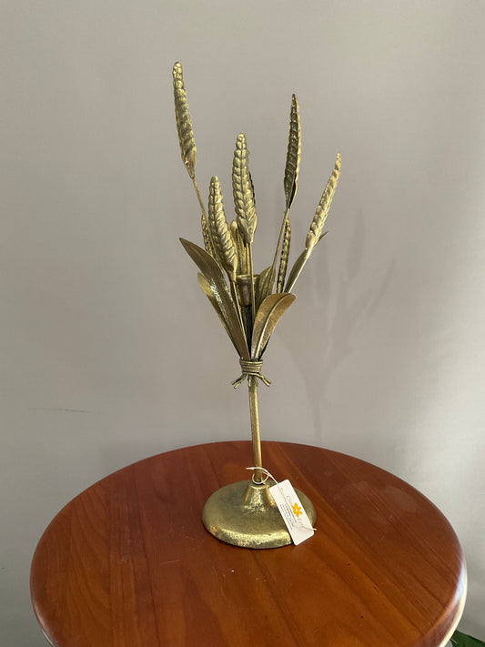 Porta-Velas de Metal – Estilo Vintage em Forma de Espigas de Trigo